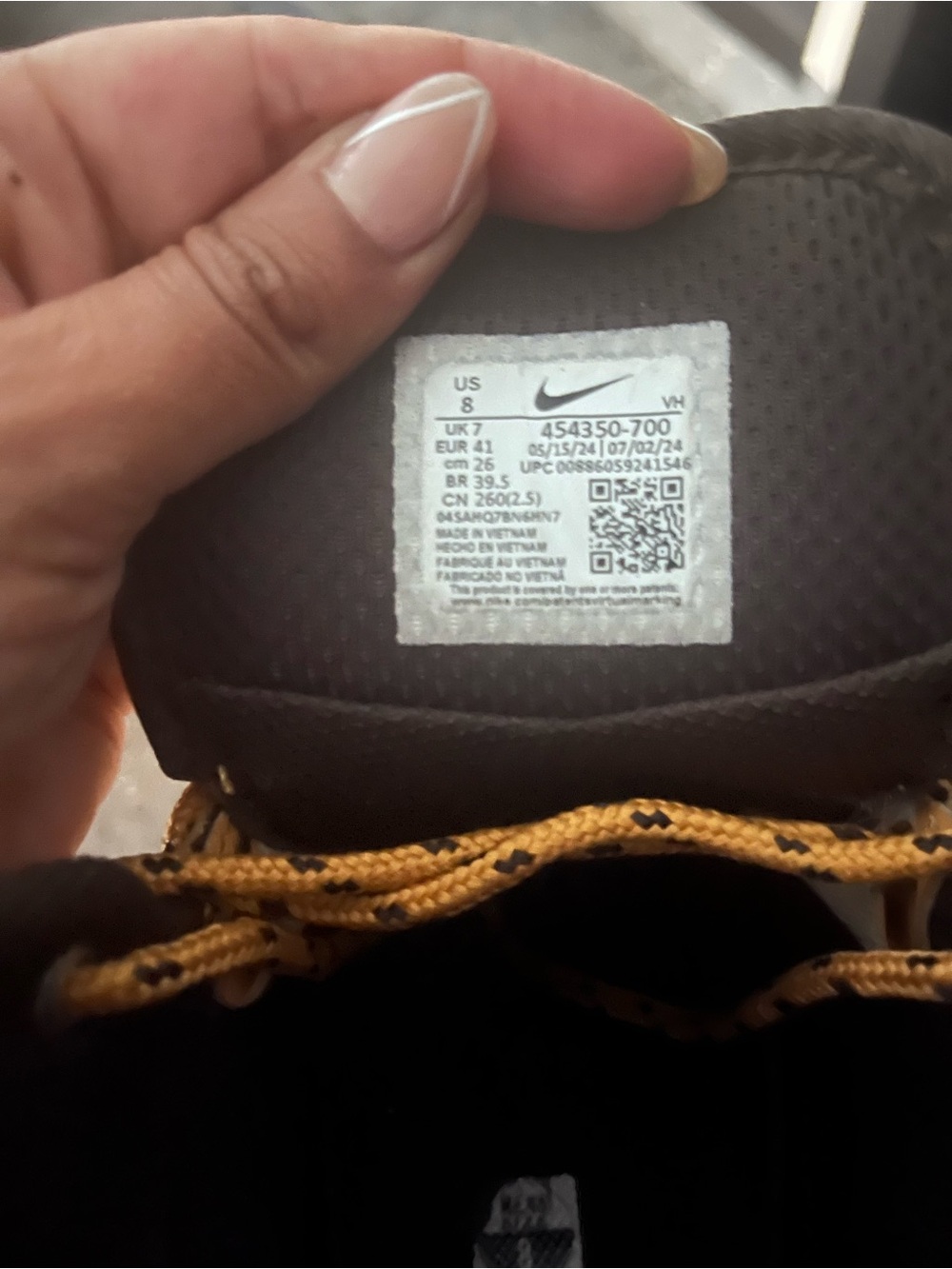 Nike Tan Leather Boots manoa premium hiking shoes 👟 size 8 men - Picture 5 of 5